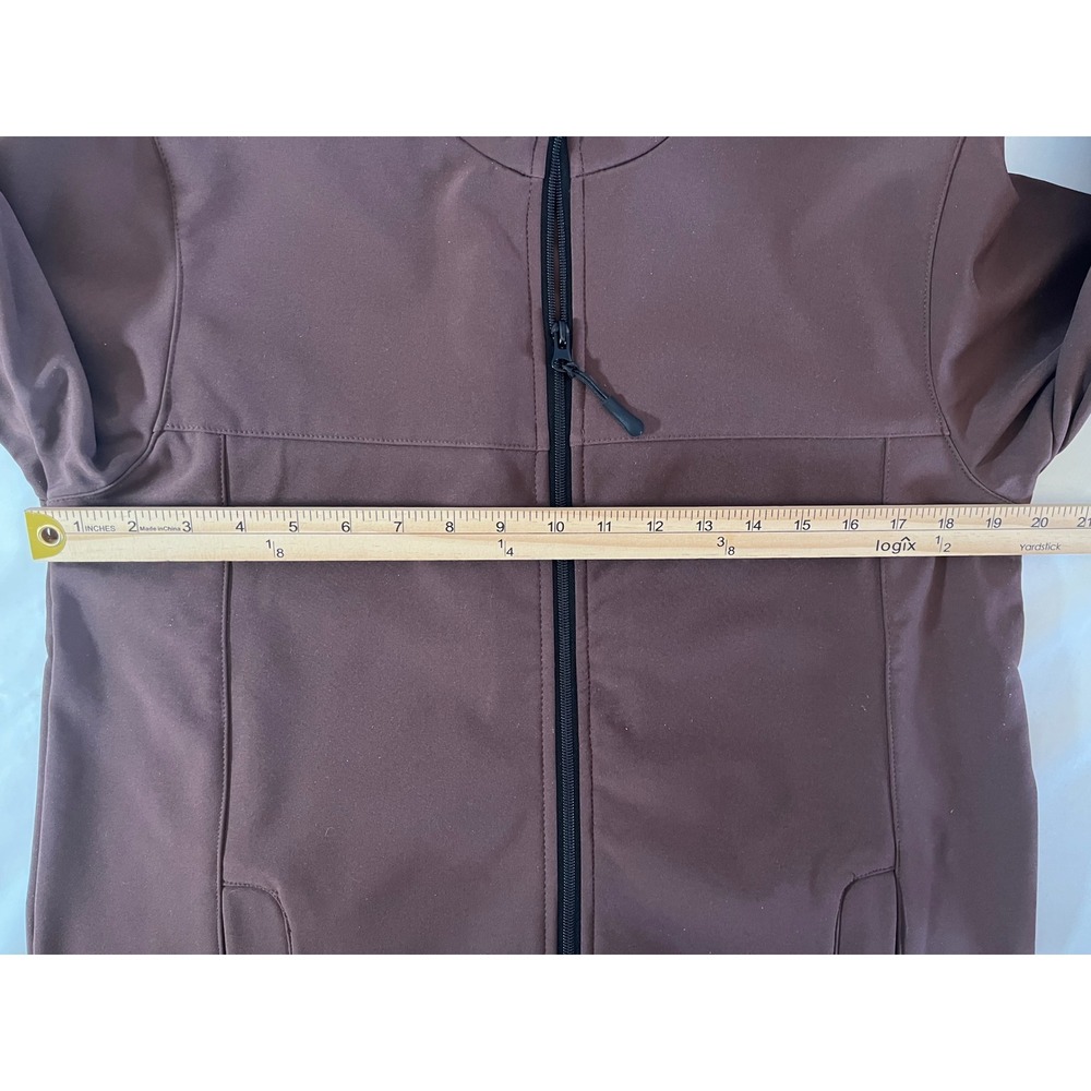Hartwell Womens Cocoa Brown Softshell Full Zip Fleece Lined Jacket 5005 WH64 MD - Picture 4 of 6